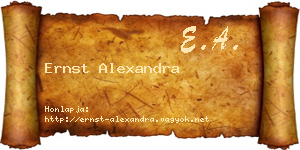 Ernst Alexandra névjegykártya