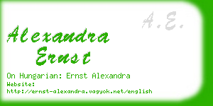 alexandra ernst business card